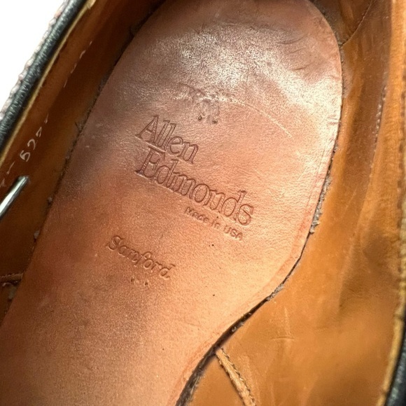 Allen Edmonds Sanford 5277 Burgundy Brown Cap Toe Oxford Dress Shoes Men's 9.5 D - Picture 12 of 14